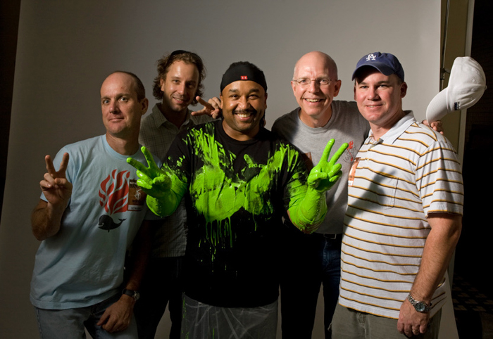 Carter Beauford from DMB. So much fun pouring paint on rock stars!